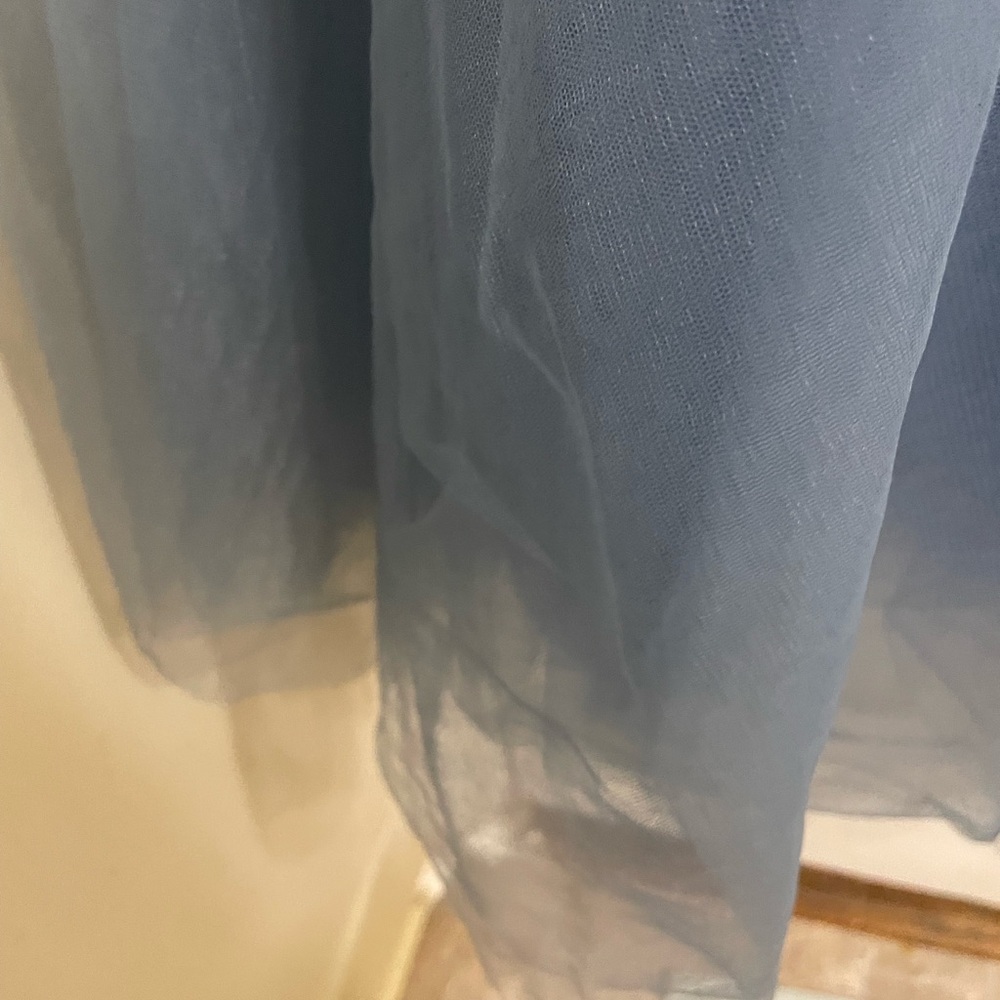 Elegant Blue A-Line Skirt - Picture 9 of 15